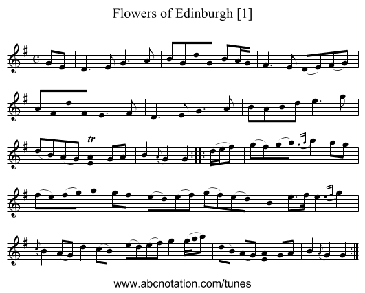 Flowers of Edinburgh [1] - staff notation
