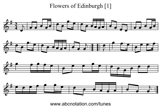 Flowers of Edinburgh [1] - staff notation