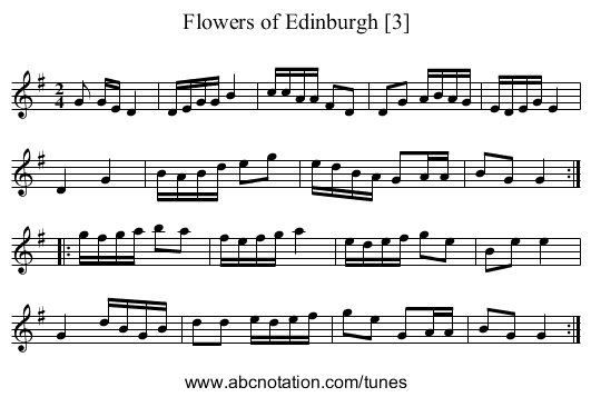 Flowers of Edinburgh [3] - staff notation