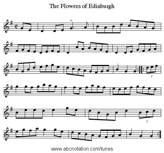 Flowers of Edinburgh, The - staff notation