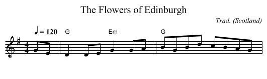 Flowers of Edinburgh, The - staff notation