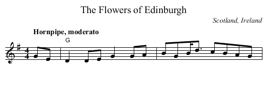 Flowers of Edinburgh, The - staff notation