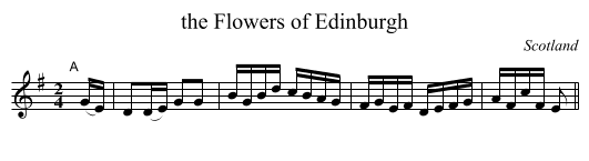 Flowers of Edinburgh, the  - staff notation