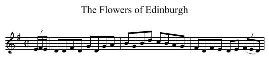 Flowers of Edinburgh, The - staff notation
