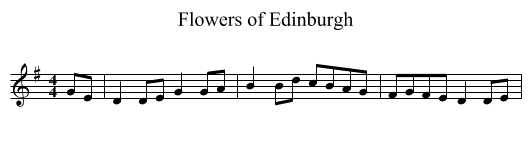 Flowers of Edinburgh - staff notation