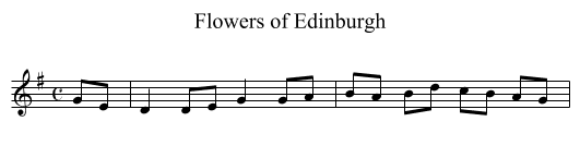 Flowers of Edinburgh - staff notation