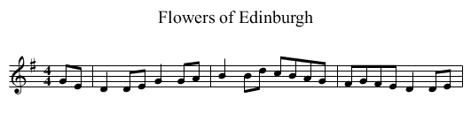 Flowers of Edinburgh - staff notation