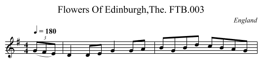 Flowers Of Edinburgh,The. FTB.003 - staff notation