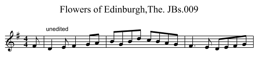 Flowers of Edinburgh,The. JBs.009 - staff notation