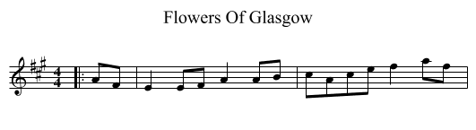 Flowers Of Glasgow - staff notation