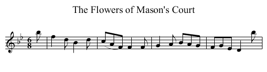 Flowers of Mason's Court, The - staff notation