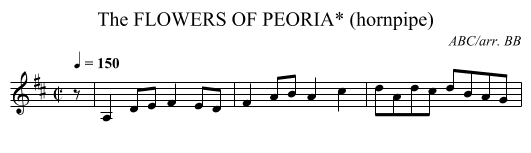 FLOWERS OF PEORIA* (hornpipe), The - staff notation