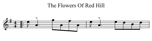 Flowers Of Red Hill, The  - staff notation