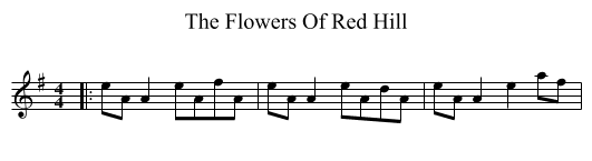 Flowers Of Red Hill, The  - staff notation