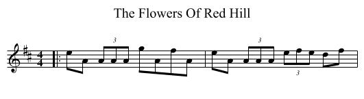 Flowers Of Red Hill, The  - staff notation