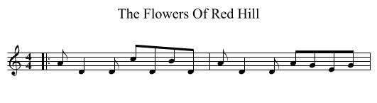 Flowers Of Red Hill, The  - staff notation