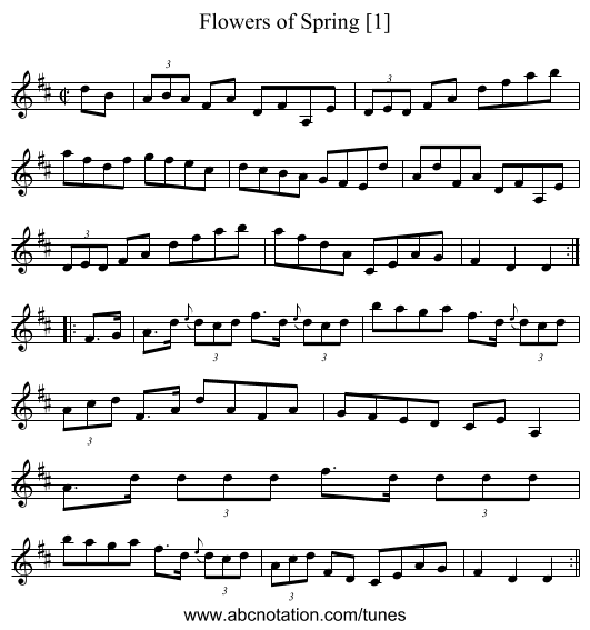 Flowers of Spring [1] - staff notation