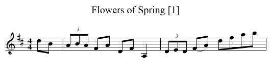 Flowers of Spring [1] - staff notation