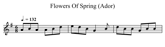 Flowers Of Spring (Ador) - staff notation