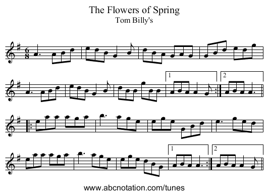 Flowers of Spring, The - staff notation