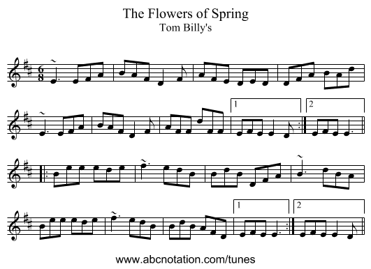Flowers of Spring, The - staff notation