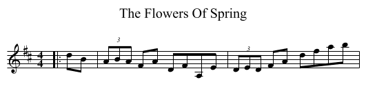Flowers Of Spring, The  - staff notation