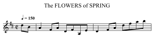 FLOWERS of SPRING, The - staff notation