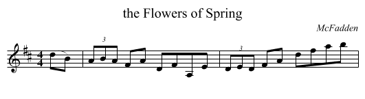 Flowers of Spring, the  - staff notation