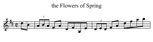 Flowers of Spring, the  - staff notation
