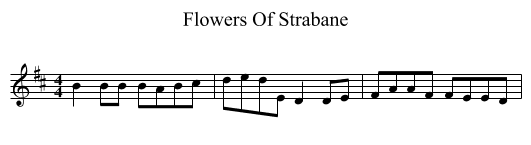 Flowers Of Strabane - staff notation