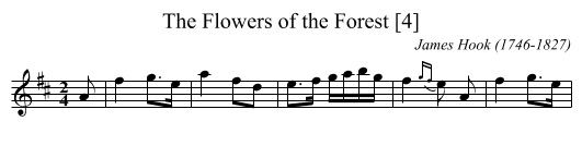 Flowers of the Forest [4], The - staff notation