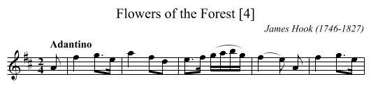 Flowers of the Forest [4] - staff notation