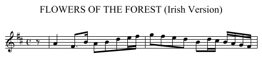 FLOWERS OF THE FOREST (Irish Version) - staff notation