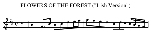 FLOWERS OF THE FOREST (Irish Version) - staff notation