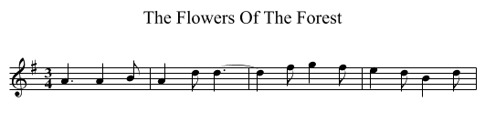 Flowers Of The Forest, The  - staff notation