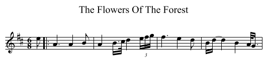 Flowers Of The Forest, The  - staff notation