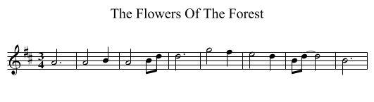 Flowers Of The Forest, The  - staff notation