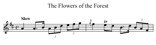 Flowers of the Forest, The - staff notation