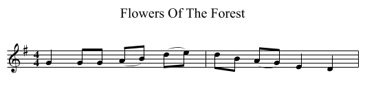 Flowers Of The Forest - staff notation