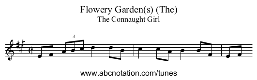 Flowery Garden(s) (The) - staff notation