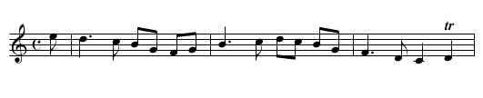 Flowing locks of my brown maid, The - staff notation