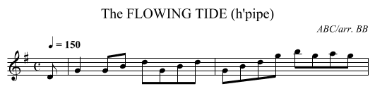 FLOWING TIDE (h'pipe), The - staff notation