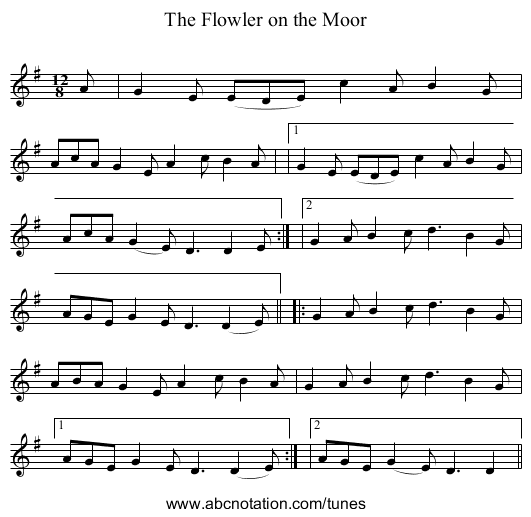 Flowler on the Moor, The - staff notation