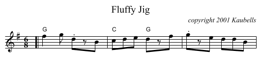 Fluffy Jig - staff notation