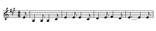 Flunky Jim - staff notation