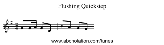 Flushing Quickstep - staff notation