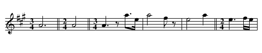 Flute Melody No 2 - staff notation