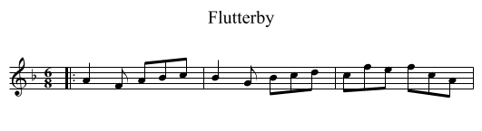 Flutterby - staff notation