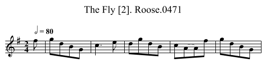 Fly [2]. Roose.0471, The - staff notation