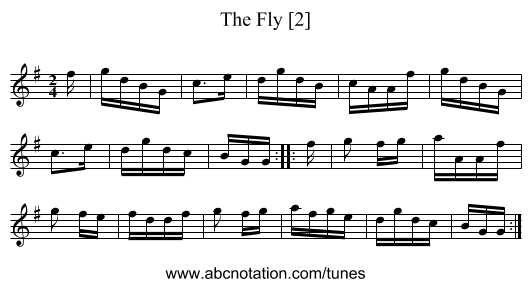 Fly [2], The - staff notation